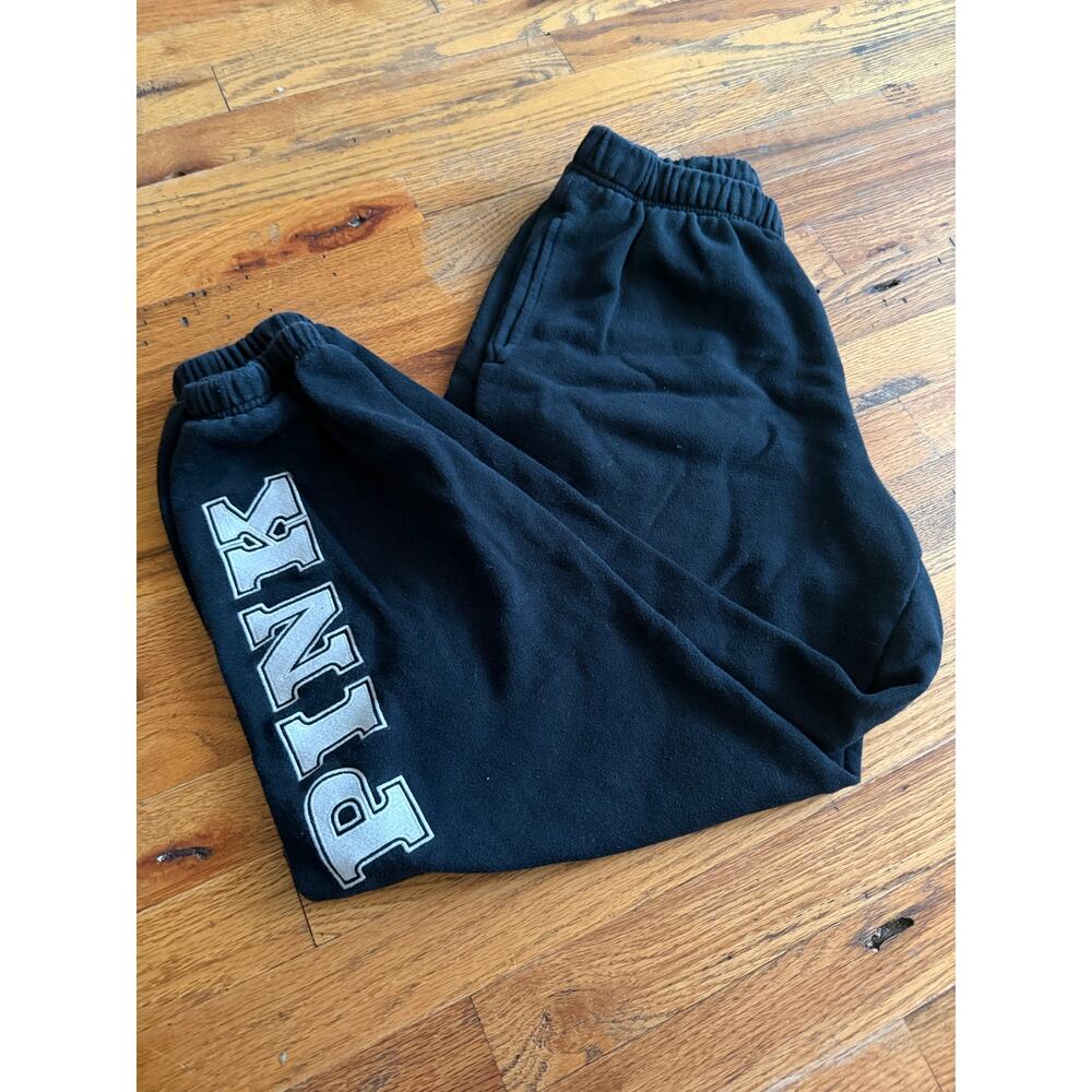 Victoria Secret /Pink Black Cuffed Sweatpants